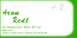 aron redl business card